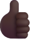 thumbs up dark emoji