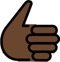 thumbs up: dark skin tone emoji