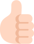thumbs up light emoji