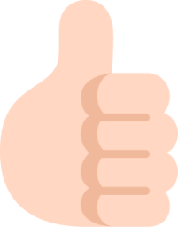 thumbs up light emoji