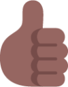 thumbs up medium dark emoji