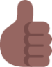 thumbs up medium dark emoji