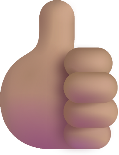 thumbs up medium emoji