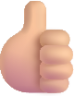 thumbs up medium light emoji