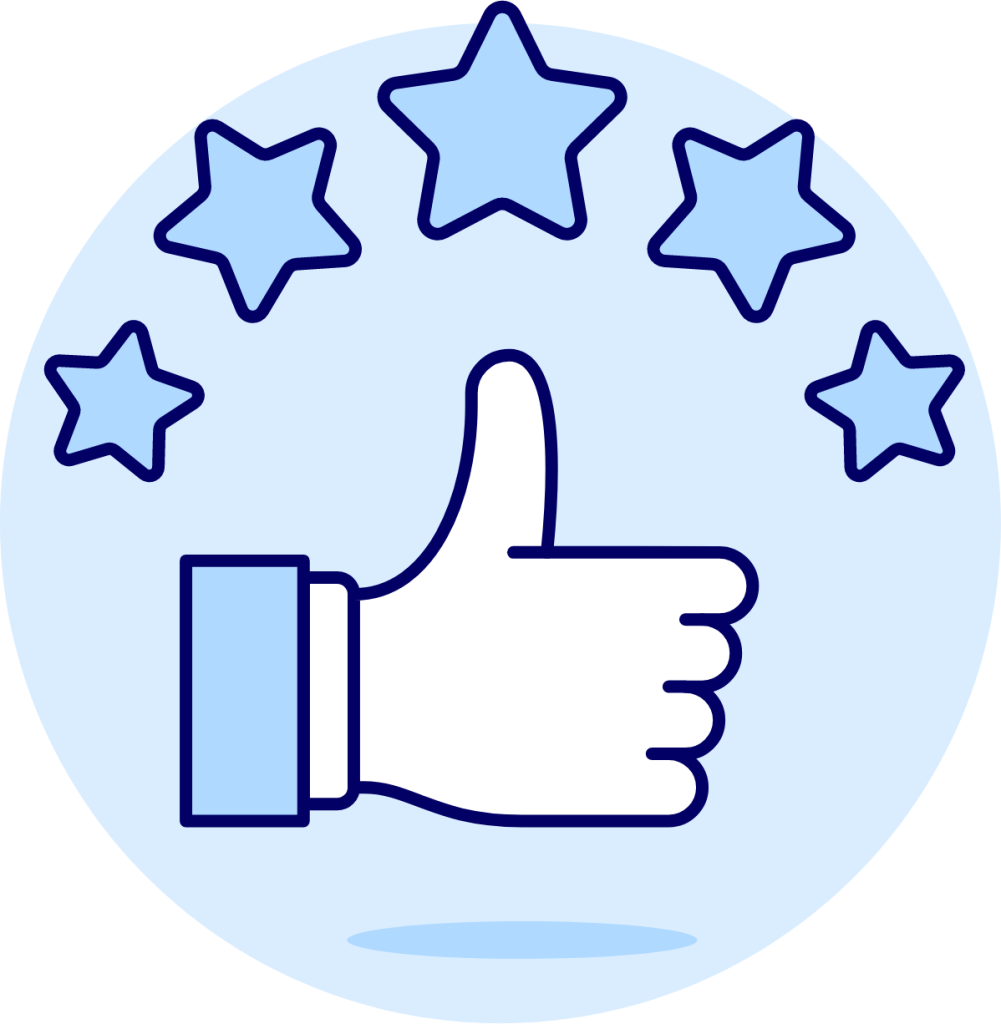 thumbs up rating illustration