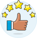 thumbs up rating illustration