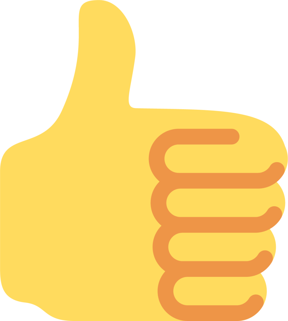 thumbs up sign emoji