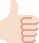 thumbs up sign tone 1 emoji