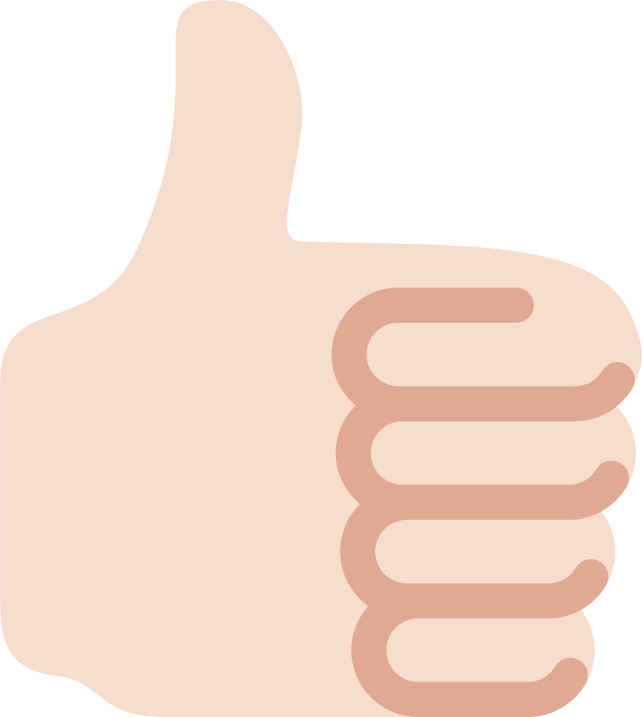 thumbs up sign tone 1 emoji
