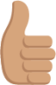 thumbs up sign tone 3 emoji