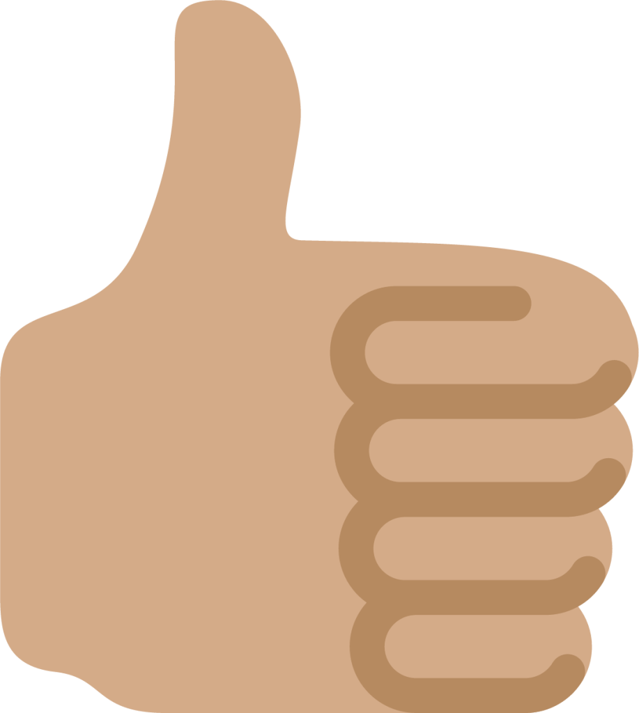 thumbs up sign tone 3 emoji
