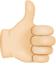 Thumbs up skin 1 emoji emoji