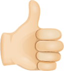 Thumbs up skin 1 emoji emoji