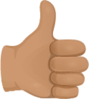 Thumbs up skin 3 emoji emoji