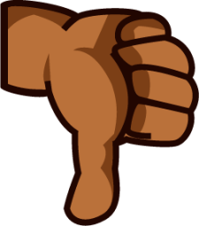 thumbsdown (brown) emoji