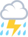 thunder cloud and rain emoji