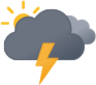 thunderstorms day extreme icon