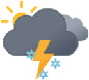 thunderstorms day extreme snow icon