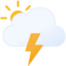 thunderstorms day icon
