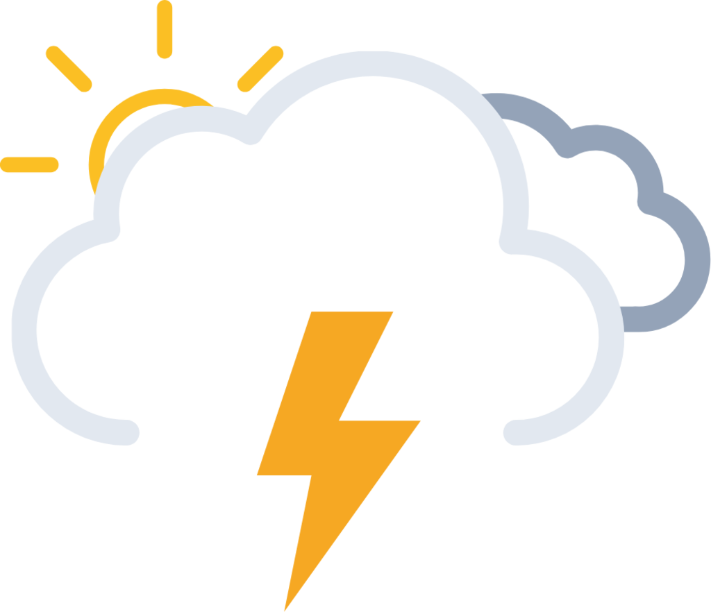 thunderstorms day overcast icon