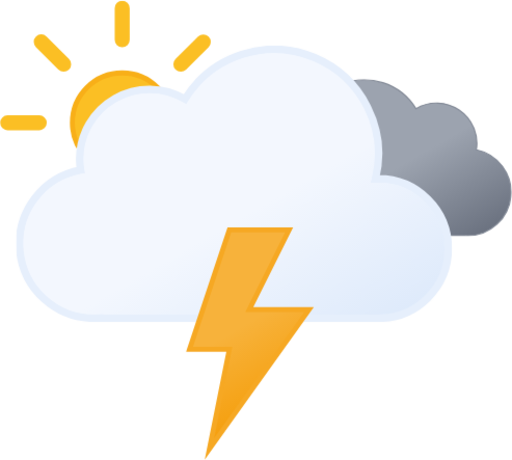 thunderstorms day overcast icon