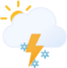 thunderstorms day snow icon