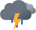 thunderstorms extreme rain icon