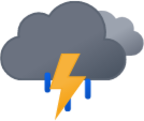thunderstorms extreme rain icon
