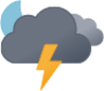 thunderstorms night extreme icon
