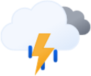 thunderstorms overcast rain icon