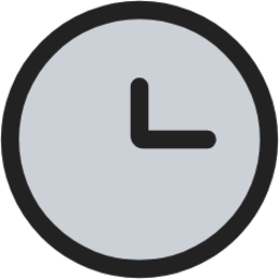 Time duotone line icon