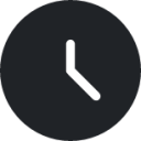time (rounded filled) icon