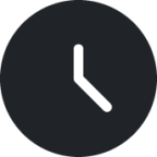 time (rounded filled) icon