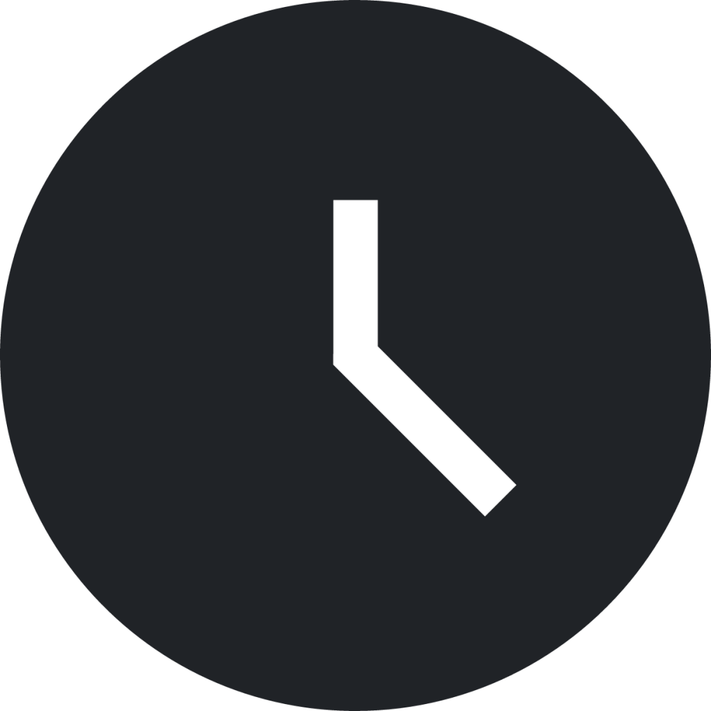 time (sharp filled) icon
