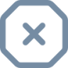 times hexagon icon