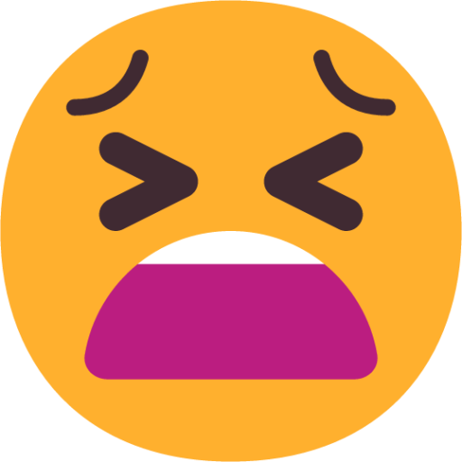 tired face emoji