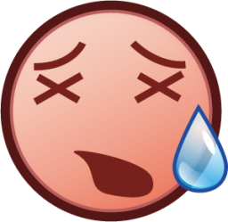 tired face (plain) emoji