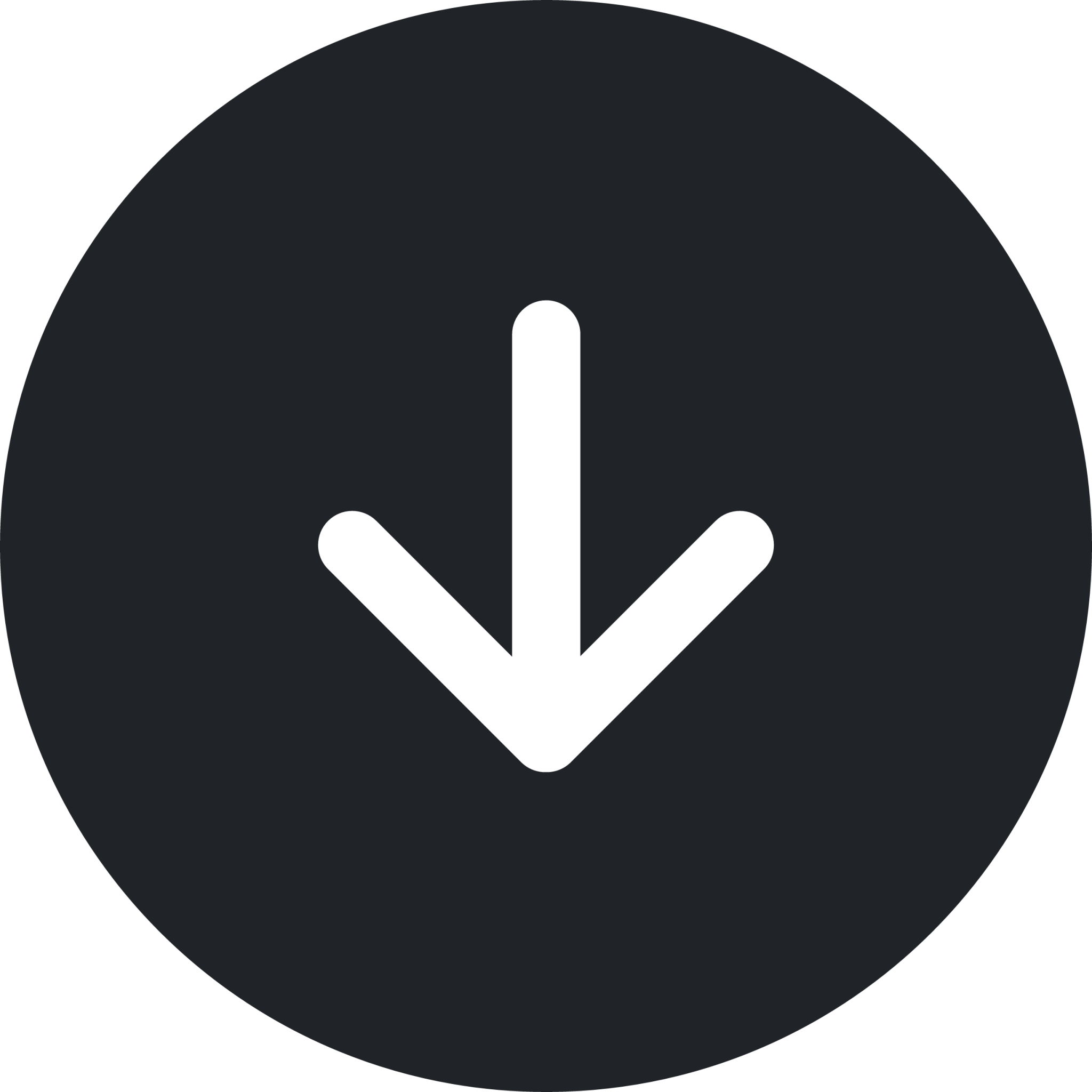 tobottom (rounded filled) icon