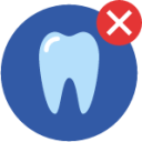 tooth cancel icon