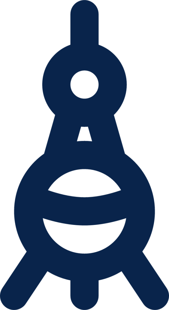 tower 2 line building icon