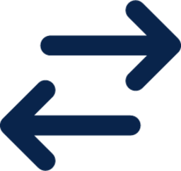 transfer 3 line arrow icon