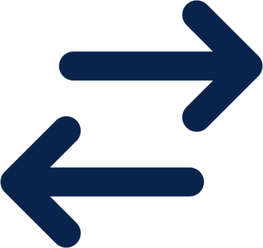 transfer 3 line arrow icon