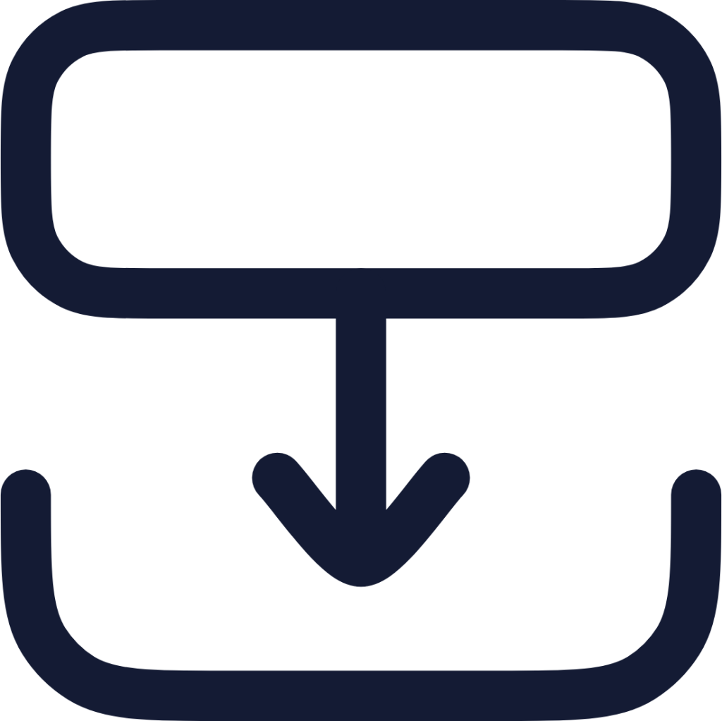 transition bottom icon