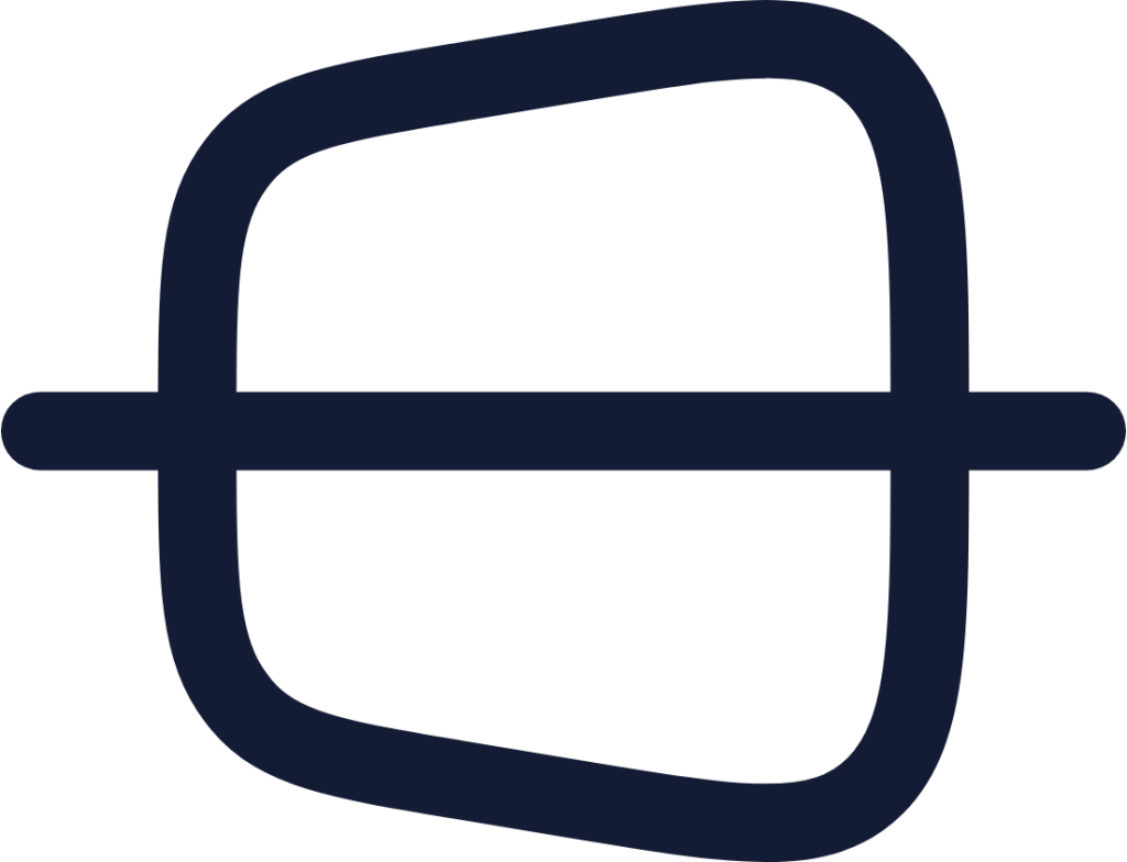 trapezoid line horizontal icon