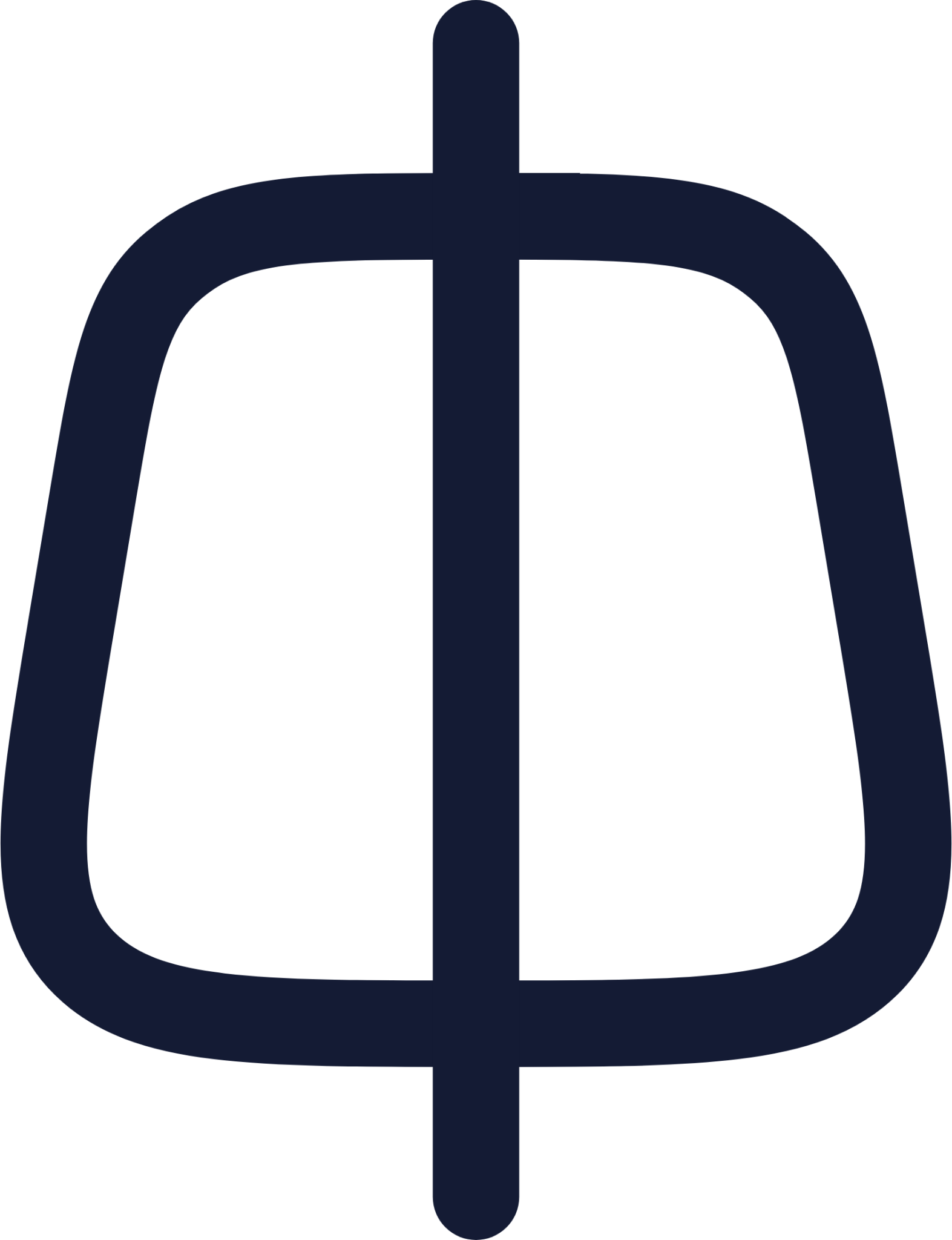trapezoid line vertical icon