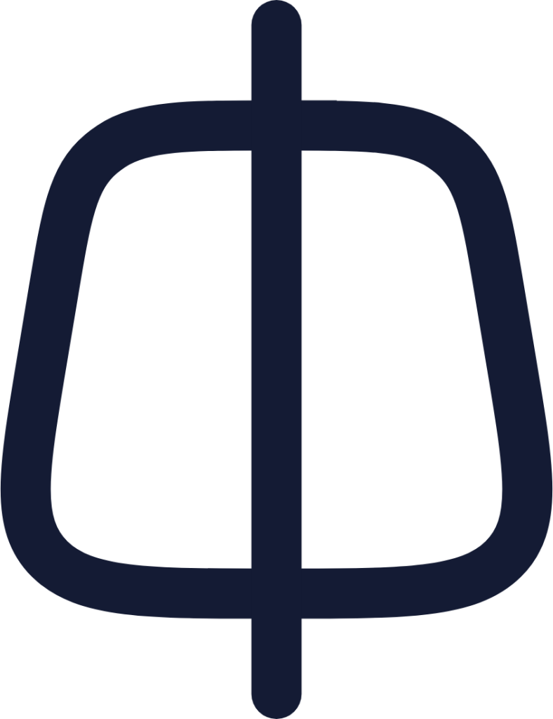 trapezoid line vertical icon