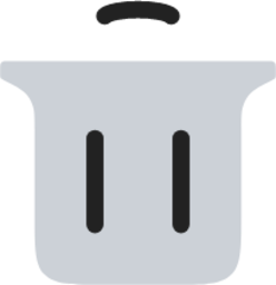 Trash duotone icon
