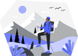 Trekking illustration