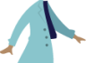 Trench Coat long blue illustration