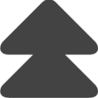 triangle double arrow up icon